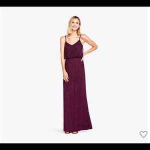 NWT- Adrianna Papell Beaded Blouson Gown | Cassis